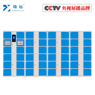 臻远工厂车间电子存包柜智能储物柜寄存柜刷卡条码自编投币型储物柜 48门人脸识别款