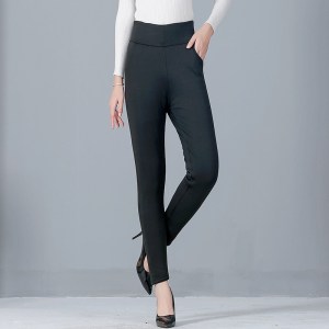 迪鲁奥（DILUAO)40岁50岁妈妈穿的加绒裤妈妈棉裤外穿厚款高腰中老年人女装冬装驼绒裤老太太