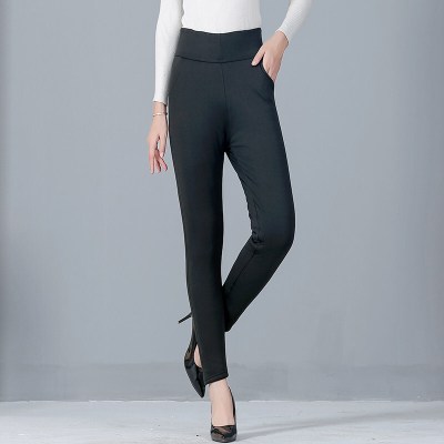 迪鲁奥（DILUAO)40岁50岁妈妈穿的加绒裤妈妈棉裤外穿厚款高腰中老年人女装冬装驼绒裤老太太