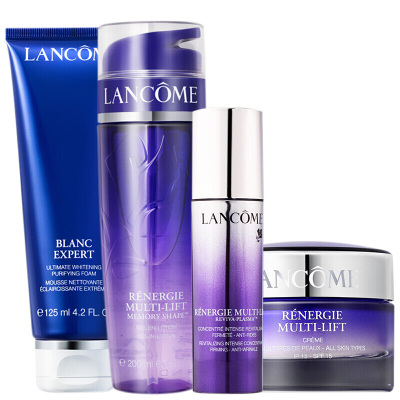 兰蔻(LANCOME)新立体塑颜紧致面部护肤套装礼盒滋润保湿4件(洁面+美容液+精华+日霜)