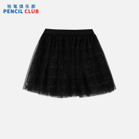 [1件3折]铅笔俱乐部童装秋装新款女童短裙中大童半身裙儿童网纱百搭裙
