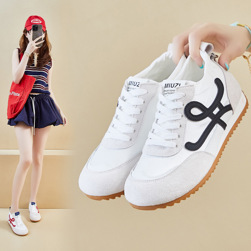 内增高ins韩版德训小白鞋女秋季厚底新款学生休闲街拍