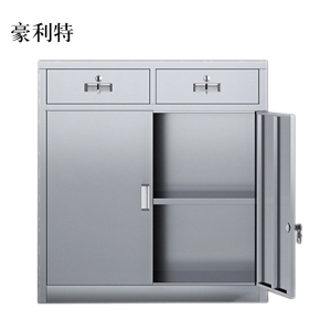 豪利特文件柜不锈钢柜子储物柜资料柜档案柜带锁文件柜201二斗下节