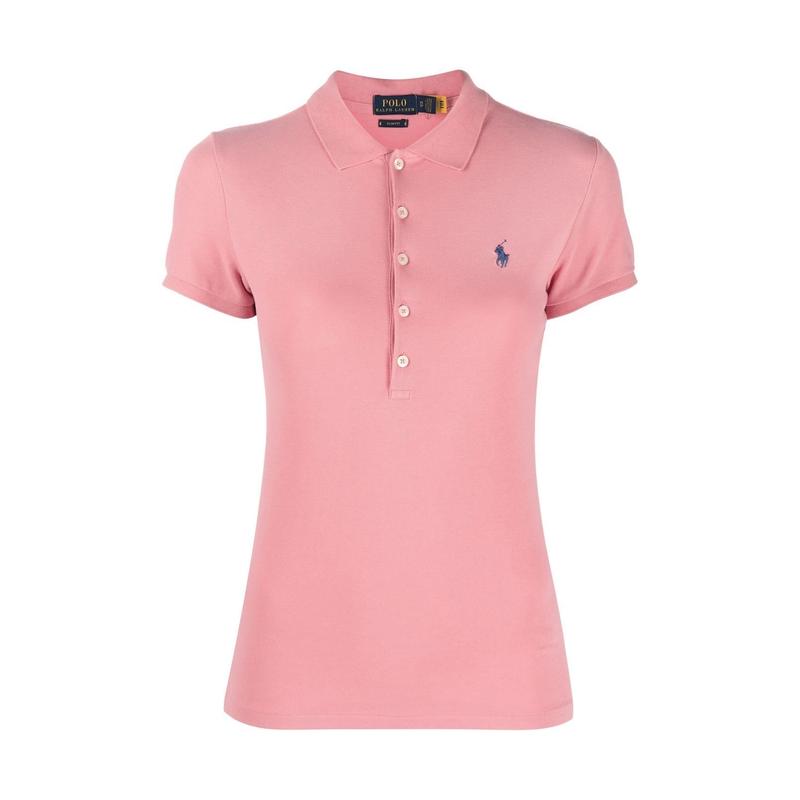 Polo Ralph Lauren女士短袖弹力polo衫通勤显瘦基础款