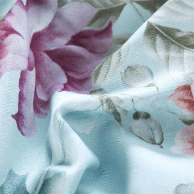 美帮汇全棉四件套全棉床单被套柔软单人双人磨毛套件梵花园