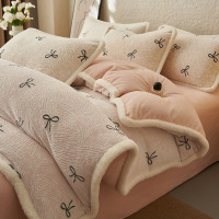 加厚又加绒！温柔高克重立体花牛奶绒四件套冬季珊瑚绒被套床品