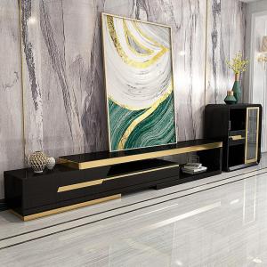 客厅轻奢电视柜茶几组合后现代简约 可伸缩后小户型储物新款地柜