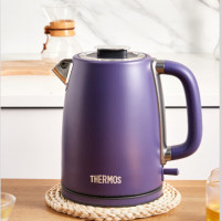 膳魔师(THERMOS)电热水壶家用大容量烧水壶不锈钢电水壶 紫色 1.7L EHA-1328A-PB