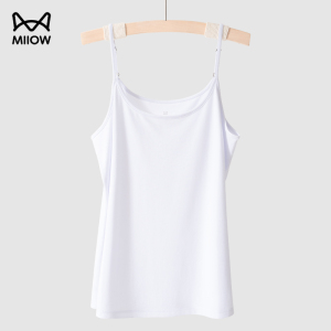 猫人小吊带背心女士60S莫代尔棉夏季薄款修身无袖美背防走光上衣