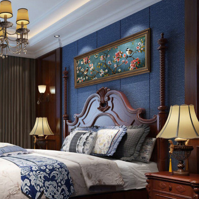 5d钻石画卧室床头现代喜上眉梢欧式钻石绣2019点钻十字绣满钻新款图片色图片色AB彩钻满钻全贴200*52厘米