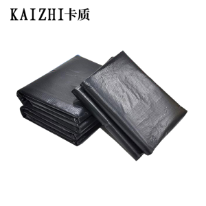 卡质 平口大垃圾袋大号加厚特大黑色酒店物业超大塑料袋 (黑)宽45*50黑色5卷100只/件