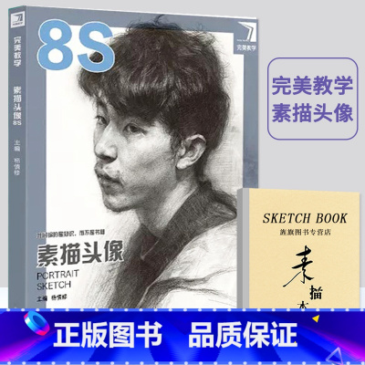 [正版]完美教学素描头像8S杨慎修素描基础教程构图塑造结构明暗肖像画初学素描课件照片对画艺联考临摹头像美术书