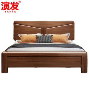 演发 床+2床头柜+床垫 1.5米 套