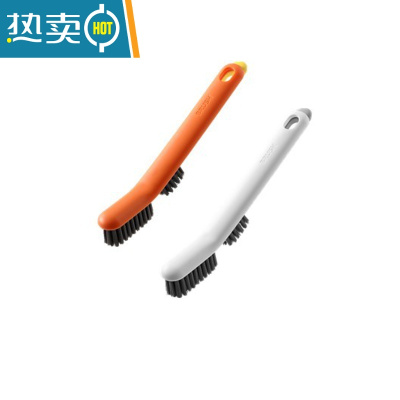 敬平鞋刷子多功能子母鞋刷家用洗鞋器洗衣服板刷软毛刷清洁刷不伤鞋 象牙白+活力橙-2个装❤[可拆卸]