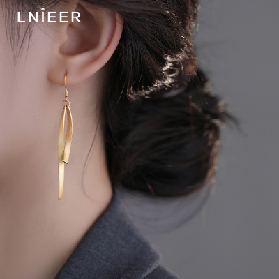 S925纯银针流苏线条耳环ins小众设计感耳钉高级感几何耳饰耳坠送女朋友老婆情人节七夕生日礼物