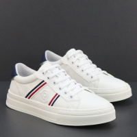 2026新款春季真皮小白鞋男一脚蹬套脚潮流百搭防滑透气休闲板鞋子