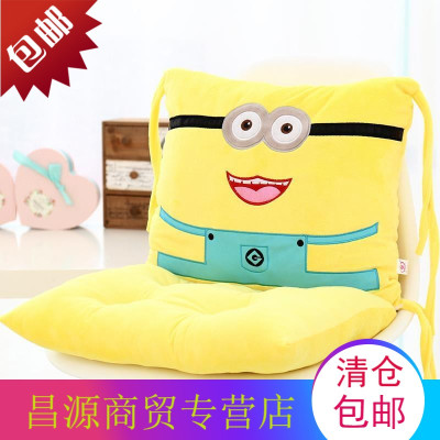 回弹沙发垫欧式餐桌椅垫垫子加垫背学生宿舍透气通用绑带座垫办公室椅子餐椅垫连黄小人一体坐垫腰靠可分离