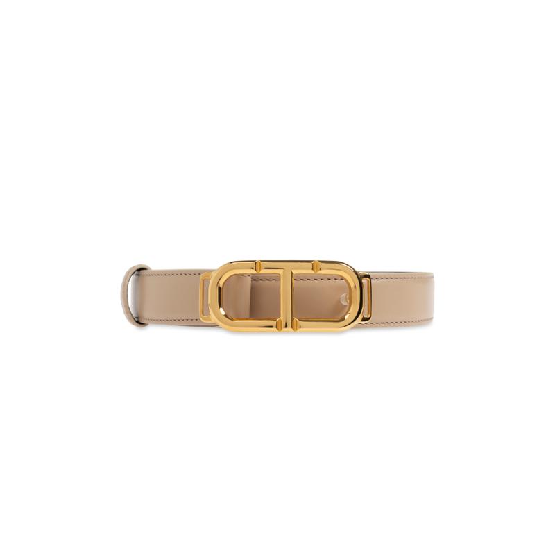 汤姆福特(Tom Ford)女士皮革徽标腰带时尚简约2.5cm宽度百搭优雅