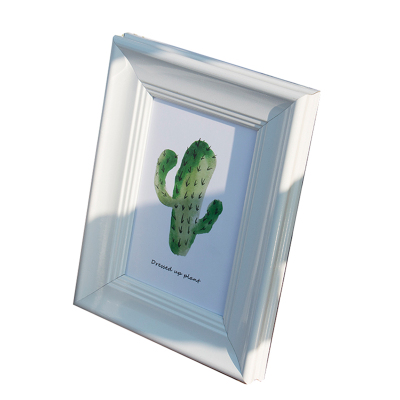 复古相框摆件客厅照片框横竖摆台-7寸挂摆两用-内径12.7x17.8-亮白色