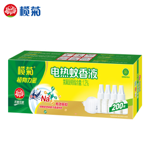 榄菊电蚊香液8瓶400晚+2加热器 无香防蚊电蚊香热门商品驱蚊液