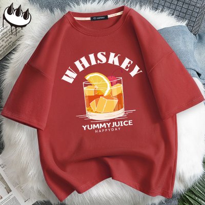 claw money夏季短袖t恤女薄ins潮设计感小众宽松纯棉男友风体恤衫