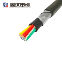 固达电缆 铜芯电线 ZR-KVV22-2*6 米
