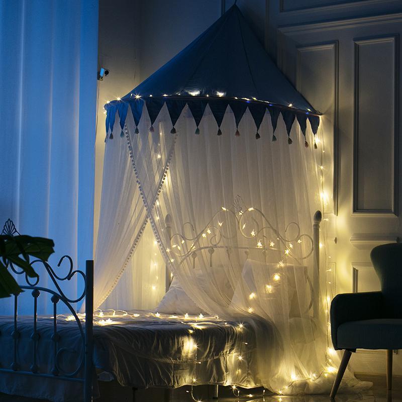 美帮汇圆顶吊顶蚊帐公主风1.5/1.8米儿童男孩女孩蚊帐欧式家用床幔