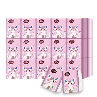 新店大促-优韧10包装手帕纸3层8片原生木浆无香手帕纸（可爱迷你）便携餐巾纸家庭实惠装卫生纸