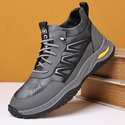 男鞋冬季新款运动休闲鞋男士加绒保暖棉鞋高帮雪地靴