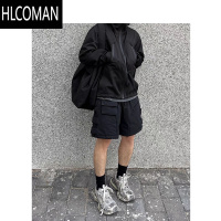 HLCOMAN机能美式多口袋层次宽松vibe五分裤男宽松运动小众设计感短裤