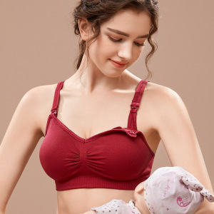 定制大码薄款全罩杯哺乳文胸无钢圈聚拢孕妇女士内衣胸罩防下垂