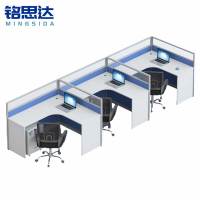 铭思达屏风卡座出字型四人位含柜椅套