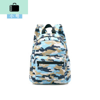 亲子双肩包帆布男女孩迷彩旅游轻便休闲儿童背包幼儿园小学生书包NEW LAKE 海军蓝小号