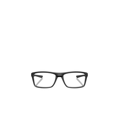 欧克利(OAKLEY)矩形平光镜男丙酸材质透明镜片时尚简约百搭配饰徽 黑色