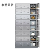 利特莱依304不锈钢食堂带锁餐具柜24门碗柜钥匙锁1800*900*350