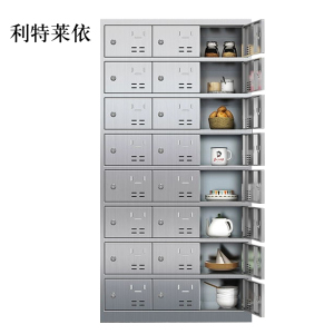 利特莱依304不锈钢食堂带锁餐具柜24门碗柜钥匙锁1800*900*350