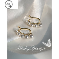JiMi「冷艳御姐」大嫂同款珍珠耳骨夹耳环无耳洞女耳饰复古珍珠夸张