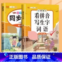 [2本]同步作文+看拼音写词语 六年级上 [正版]2023新版六年级上册同步作文人教版6年级上小学语文课外书六上小学生作