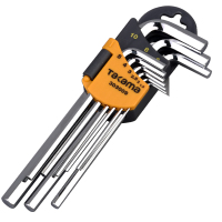 takama(高松)303009 平头内六角9件套平头公制加长内六方螺丝刀L型六棱扳手套装S2