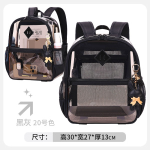 透明双肩包防水大容量男女通用学生初高中书包双肩PVC