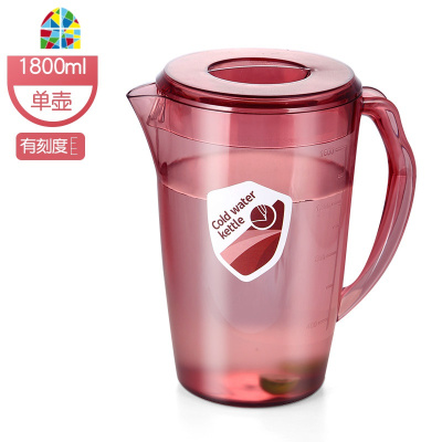 封后凉茶壶套装冷水壶凉水壶家用冷水杯耐热高温凉白开水壶大容量凉杯 FENGHO (店家推荐)加尔红1800毫升--1壶+