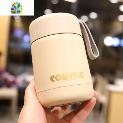 矮胖小巧可爱保温杯原宿风ins清新学生随手杯子男女士便携水杯子 FENGHOU 黑色300ml7A1