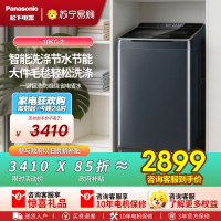 松下(Panasonic)不弯腰波轮洗衣机10kg大容量家用离心洗内衣洗毛毯洗节水防缠绕羽绒服洗XQB100-U12L