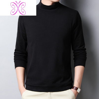 YUANSU双面德绒保暖内衣男打底衫秋冬季半高领双面绒卫衣加绒加厚上衣土毛衣