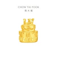 周大福 甜美童话 生日礼物 生日蛋糕 定价足金黄金摆件 EOR1156