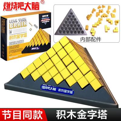 燃烧吧大脑同款锁定高地力对战比赛磁力片积木金字塔玩具 积木金字塔