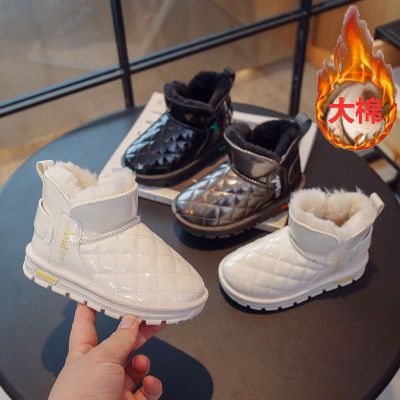 儿童雪地靴年冬季经典款皮面大棉雪地棉男女童棉靴潮