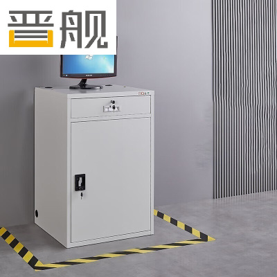 晋舰PC工业电脑监控机箱柜机一体机网络柜工业机柜 灰白-不带轮单柜