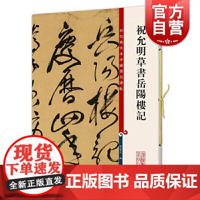 祝允明草书岳阳楼记 彩色放大本中国著名碑帖上海辞书出版社