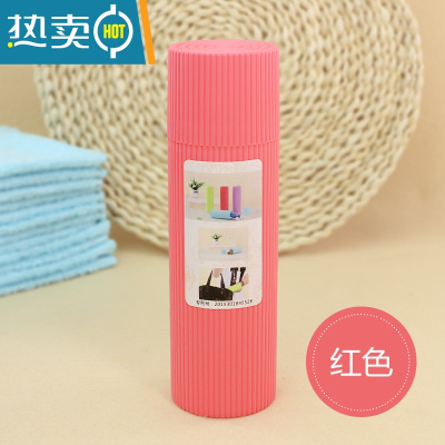 敬平旅行漱口洗漱杯子牙缸牙膏牙刷盒便携简约牙具套装情侣牙刷收纳盒 红色2个装